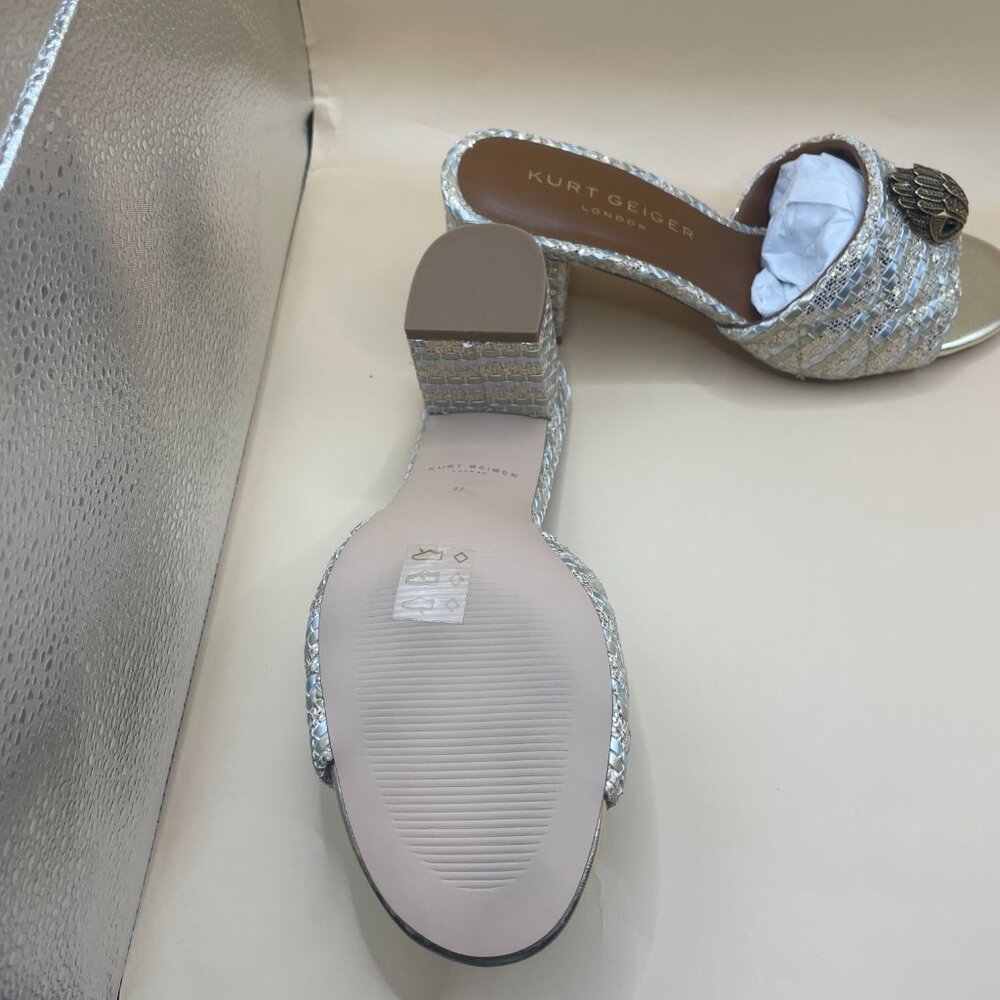 KURT GEIGER KENSINGTON BLOCK MULE HEEL 7 - Picture 9 of 13